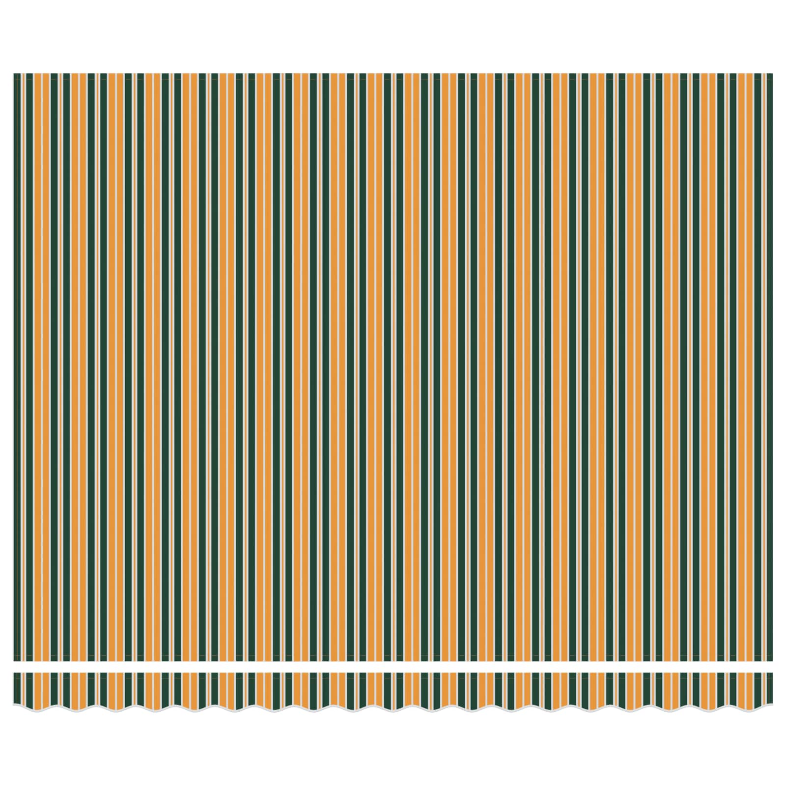 Tenda Retrattile Verde e giallo 400 × 300 cm Poliestere 3330703