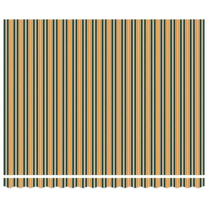 Tenda Retrattile Verde e giallo 400 × 300 cm Poliestere 3330703