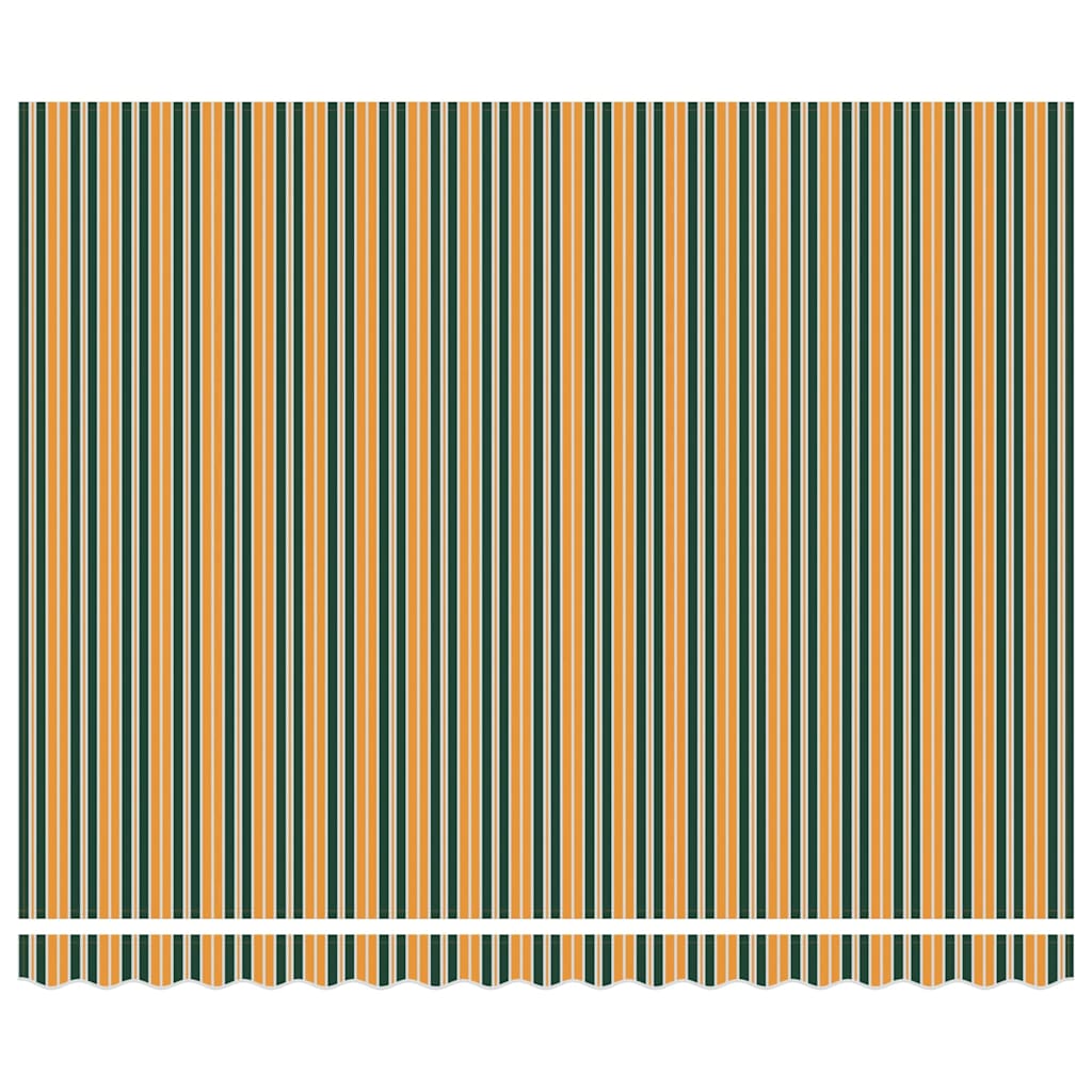 Tenda Retrattile Verde e Giallo 400x300 cm Tessuto 3330717