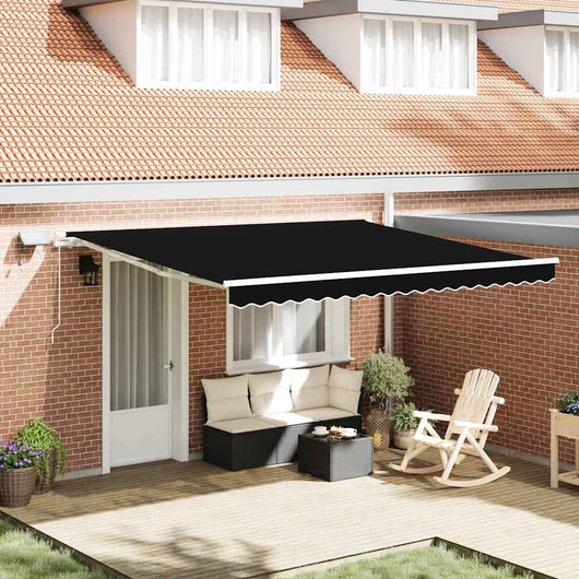 Tenda Retrattile con Nero 400 ×350 cm Tessuto 3330776