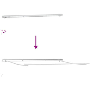 Tenda Retrattile Bianco 400 × 350 cm Tessuto, Metallo 3330791