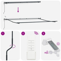 Tenda Retrattile con Bianco 400 × 350 cm Tessuto 3330798