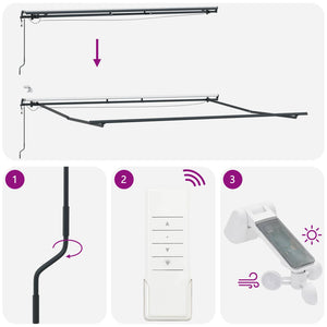 Tenda Retrattile con Bianco 400 × 350 cm Tessuto 3330798