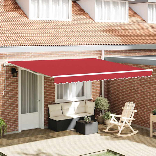 Tenda Retrattile Rossa Rosso 400 × 350 cm Rosso 3330825
