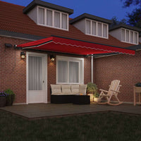 Tenda Retrattile Rosso 400 ×350 cm Tessuto 3330828