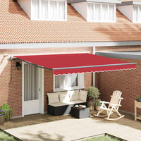 Tenda Retrattile with Rosso 400 × 350 cm Tessuto 3330830