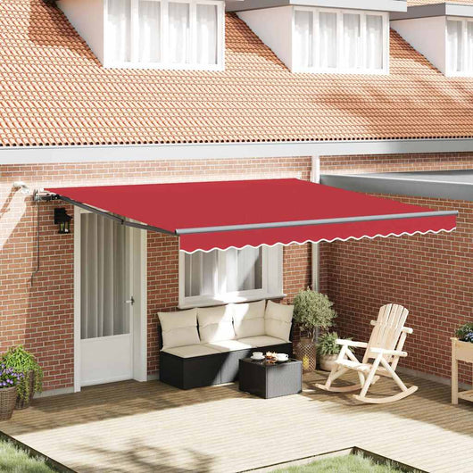 Tenda Retrattile with Rosso 400 × 350 cm Tessuto 3330830