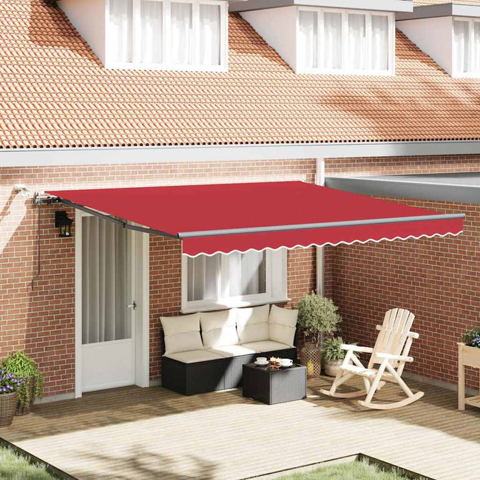 Tenda Retrattile with Rosso 400 × 350 cm Tessuto 3330830