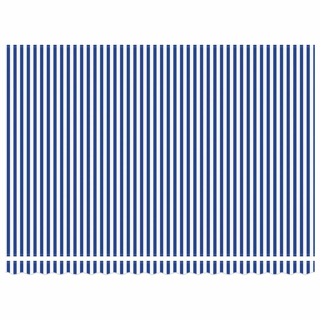 vidaXL Tenda Retrattile Blu e Bianco 450x300 cm Tessuto