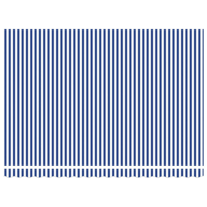 Tenda Retrattile Blu e Bianco 450x300 cm Tessuto 3330851