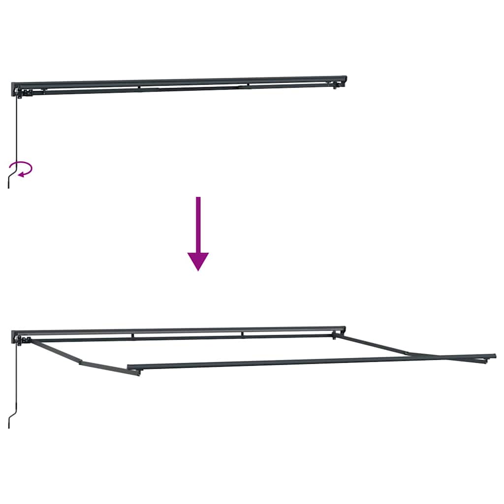 vidaXL Tenda Retrattile Blu e Bianco 450x300 cm Tessuto