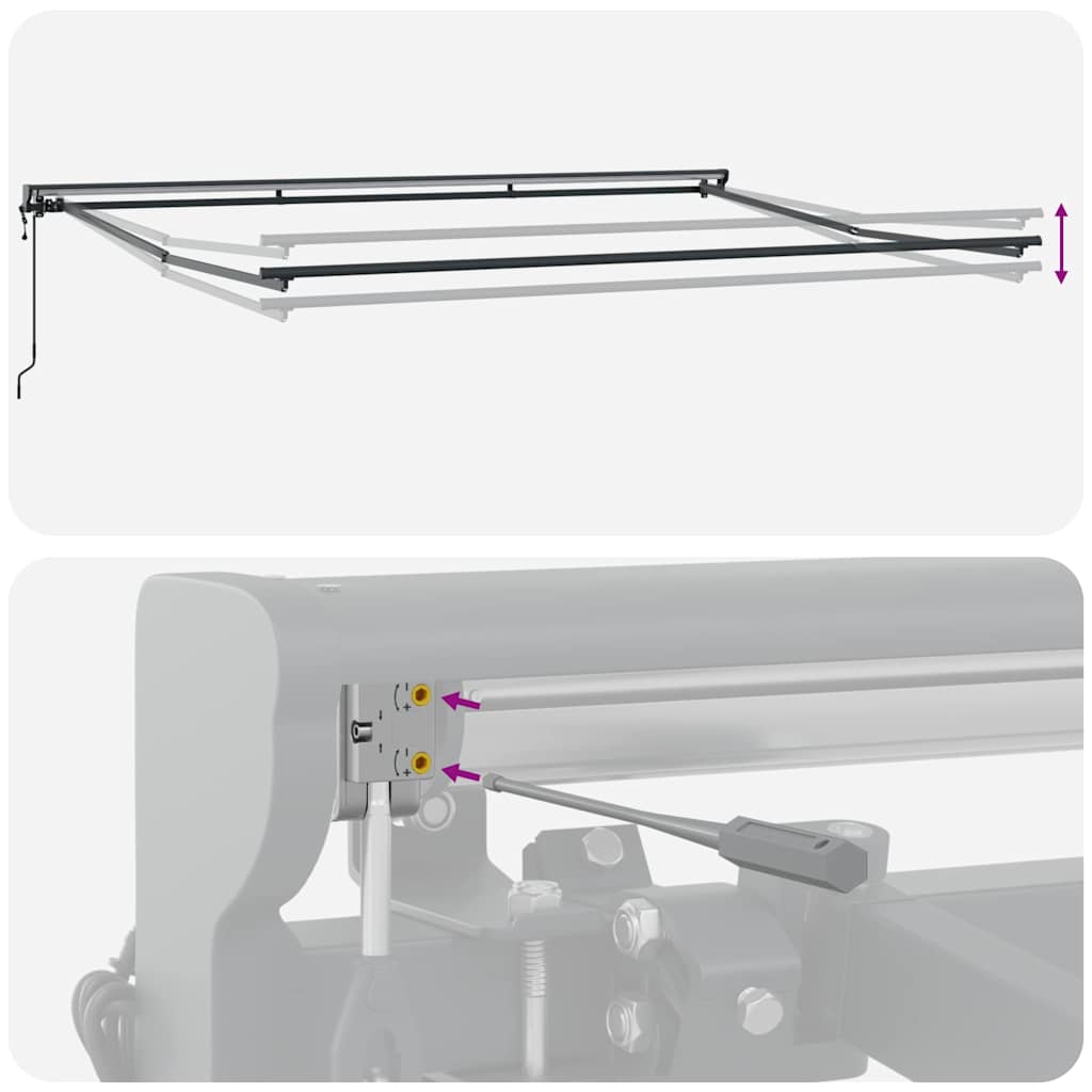 vidaXL Tenda Retrattile Blu e Bianco 450x300 cm Tessuto