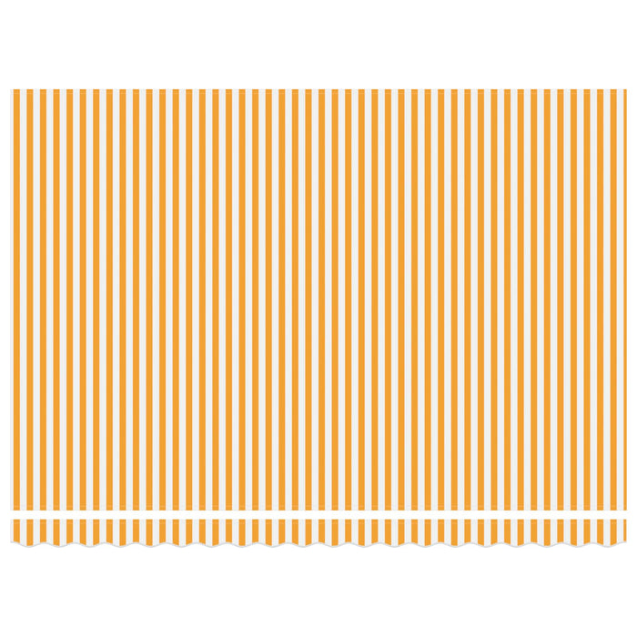 Tenda Retrattile Arancione e bianco 450x300 cm Tessuto 3330865