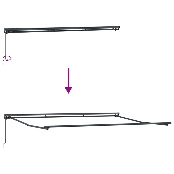 Tenda Retrattile Arancione e bianco 450x300 cm Tessuto 3330865