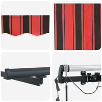 Tenda Retrattile con arancione e marrone 450 × 300 cm Tessuto 3330882