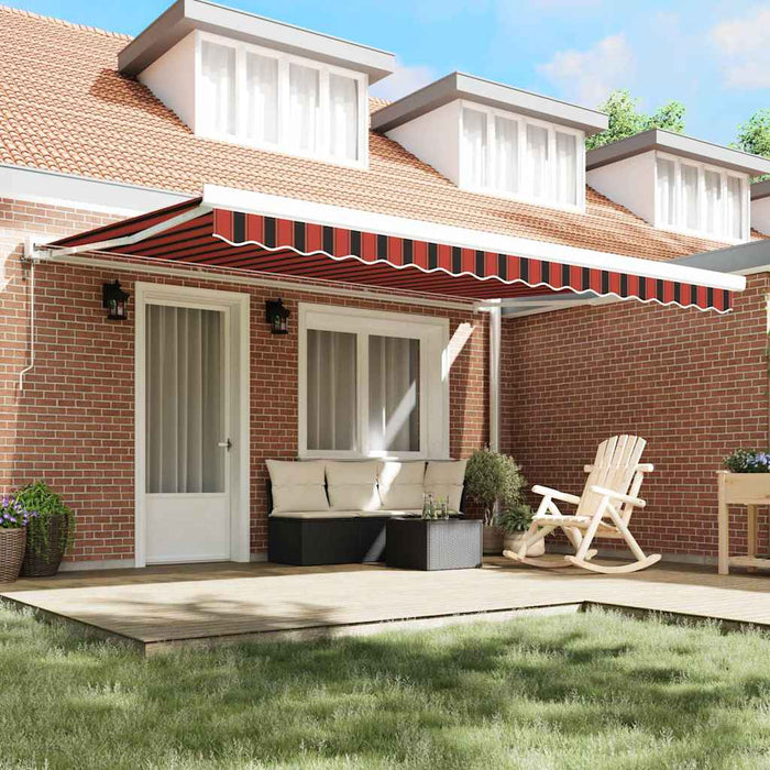 Tenda da sole automatica retraibile vitaXL Arancione e Marrone 450 x 300 cm 3330888