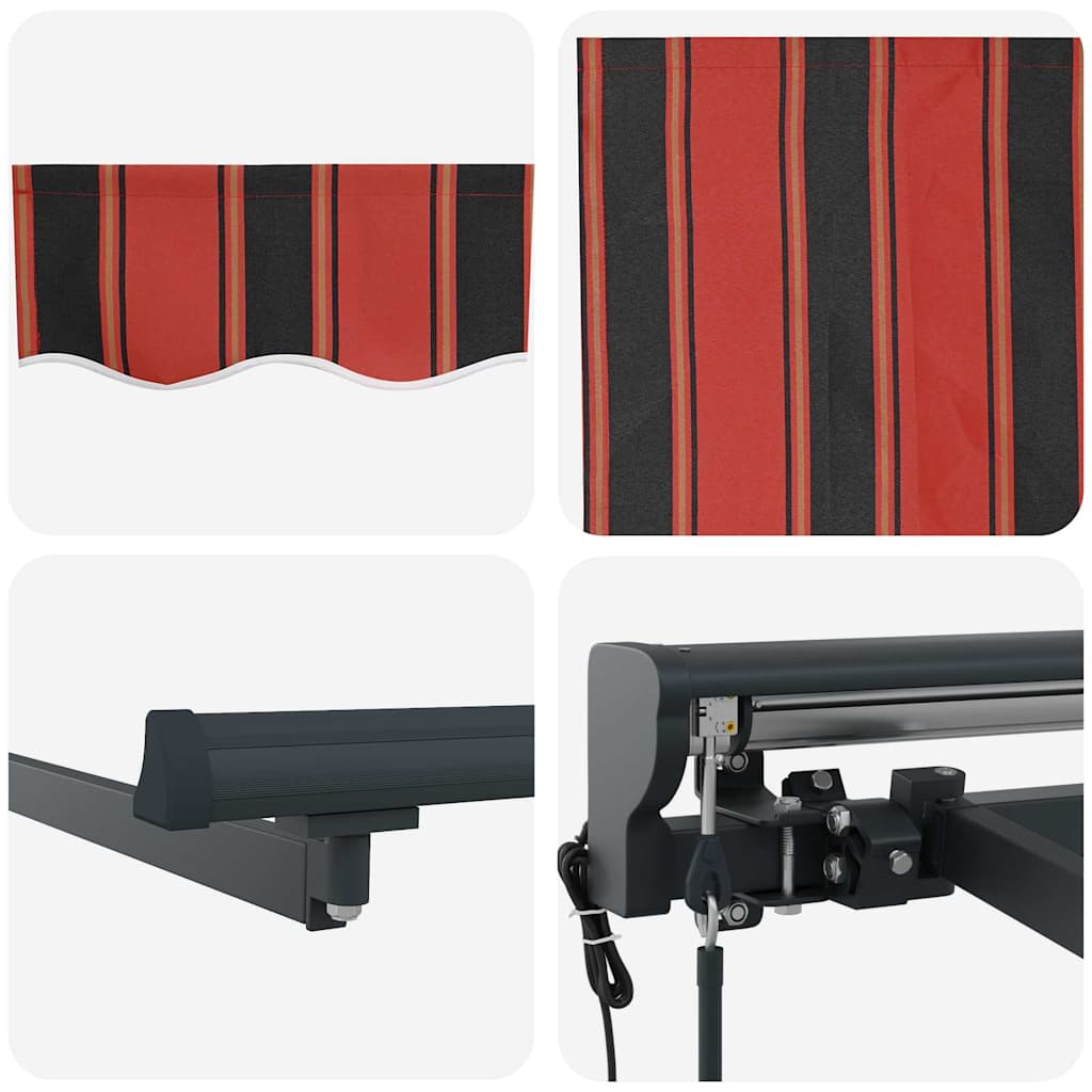 Tenda Retrattile Arancione e Marrone 450x300 cm Tessuto 3330892