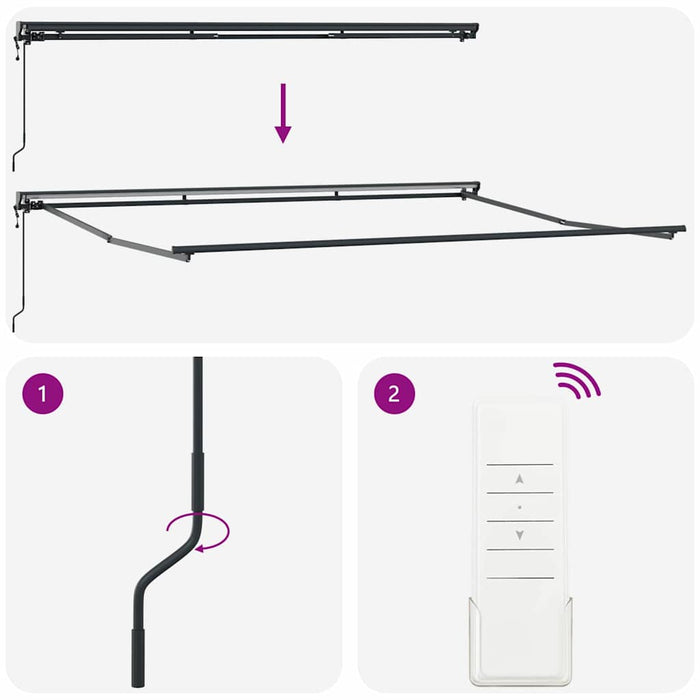 Tenda Retrattile Arancione e Marrone 450x300 cm Tessuto 3330892