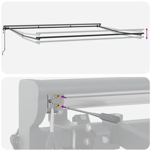 Tenda Retrattile Arancione e Marrone 450x300 cm Tessuto 3330892