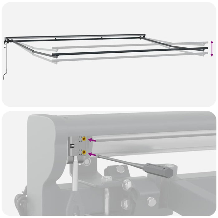 Tenda Retrattile Arancione e Marrone 450x300 cm Tessuto 3330892