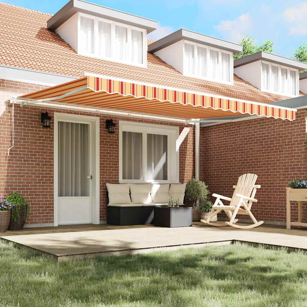 Tenda retrattile Giallo e Arancione 450 × 300 cm 3330901