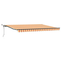 Tenda Retrattile con giallo e arancione 450 × 300 cm Tessuto 3330906