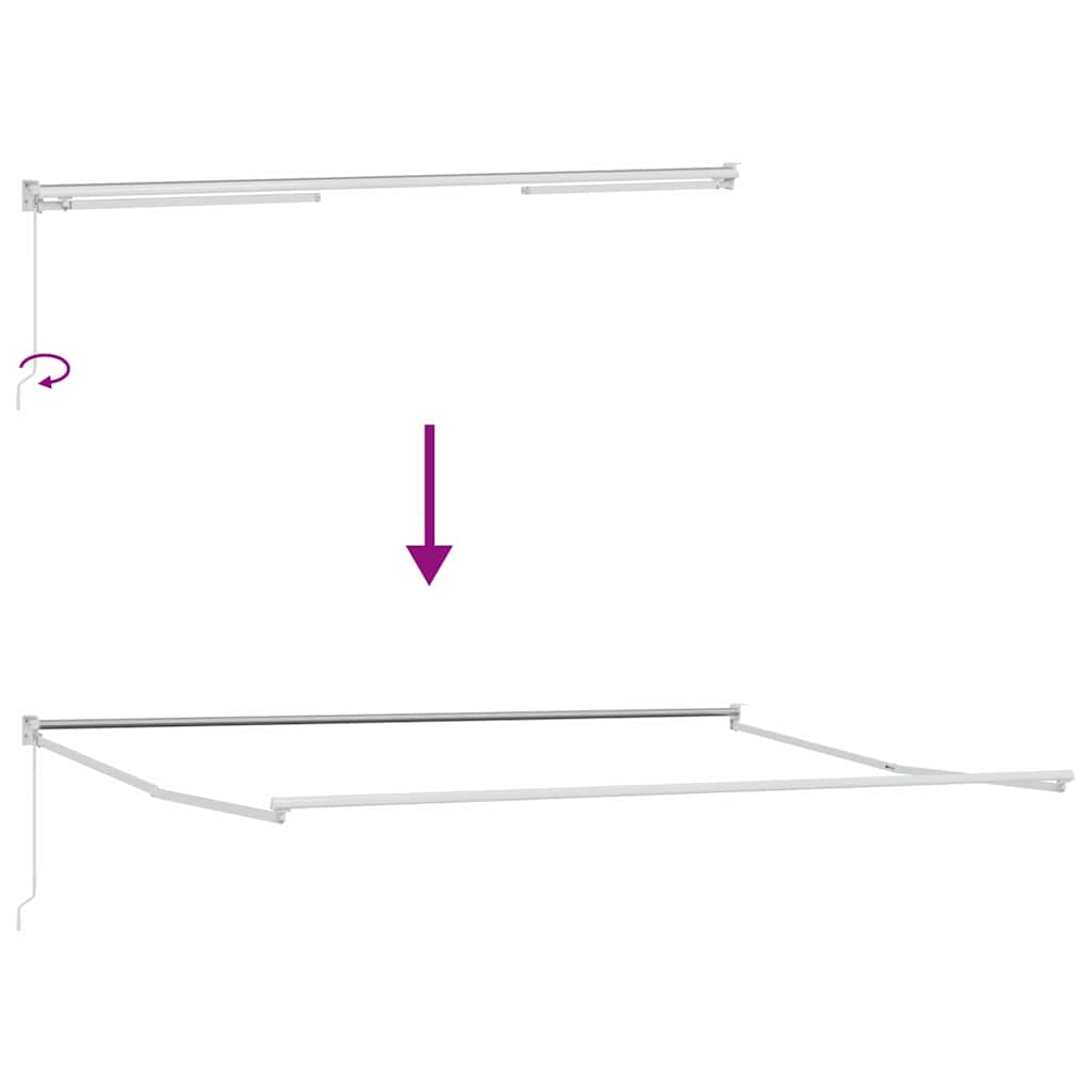 Tenda Retrattile Multicolore 450 × 300 cm Poliestere e Metallo 3330935