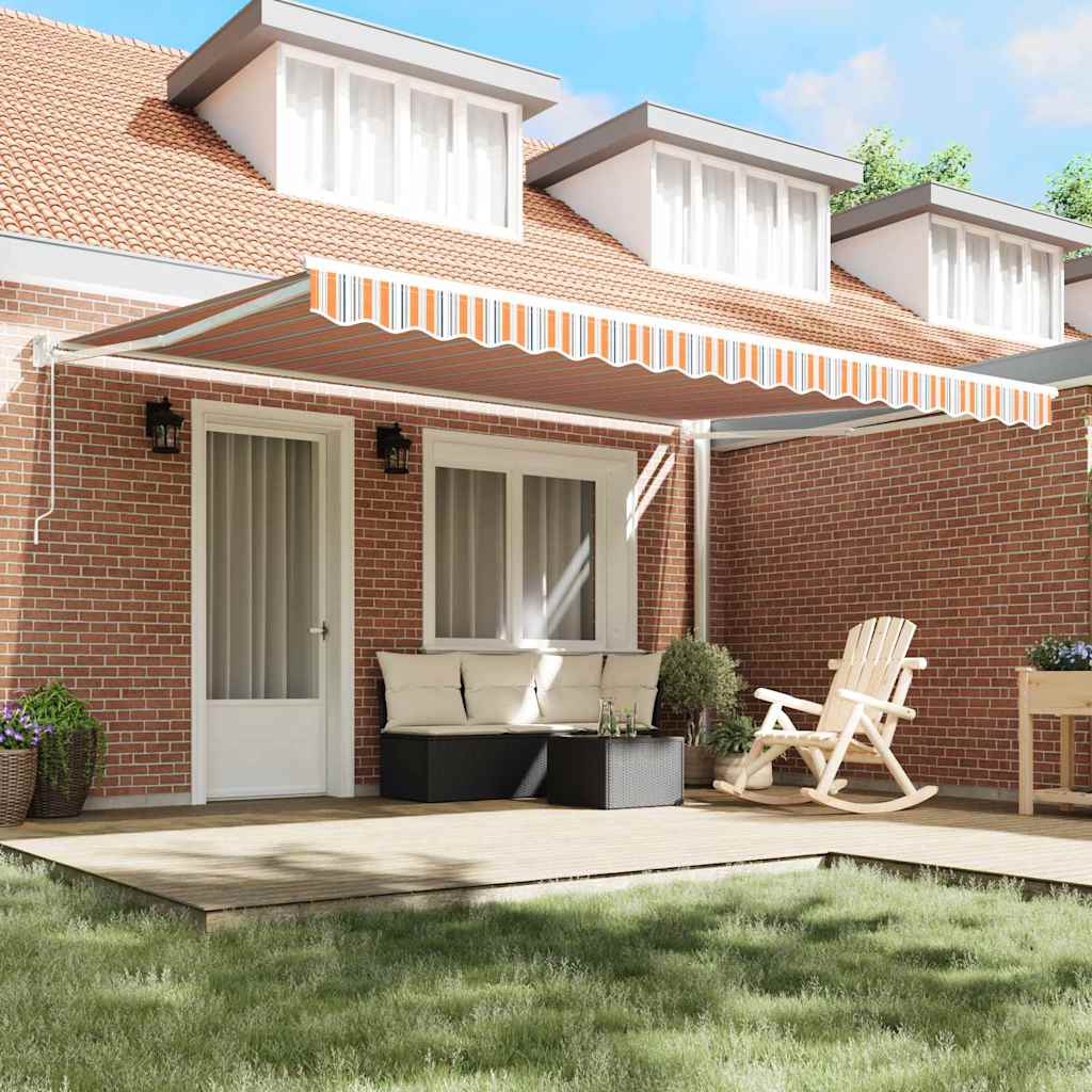 Tenda Retrattile Multicolore 450 × 300 cm Poliestere e Metallo 3330936