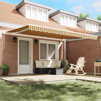 Tenda Retrattile Giallo / Grigio / Bianco 450 × 300 cm Multicolore 3330943