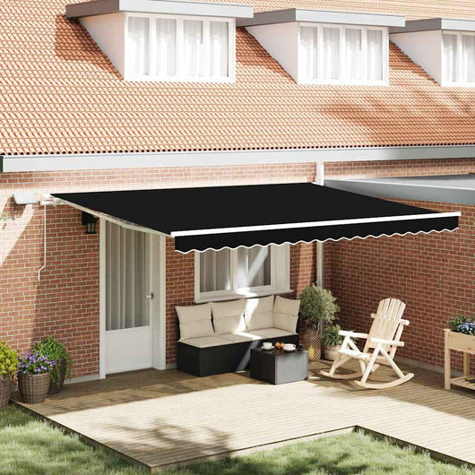 Tenda Retrattile con Nero 450 ×300 cm Tessuto 3330956