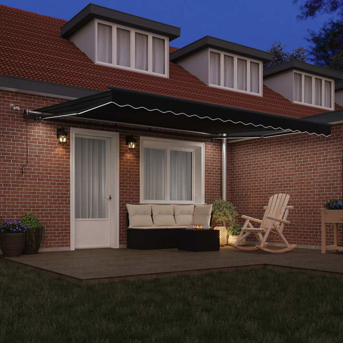 Tenda Retrattile con Nero 450 × 300 cm Tessuto 3330962