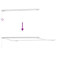 Tenda da Sole Bianco 4,5 × 3 m Poliestere e metallo 3330983