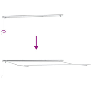 Tenda da Sole Bianco 4,5 × 3 m Poliestere e metallo 3330983