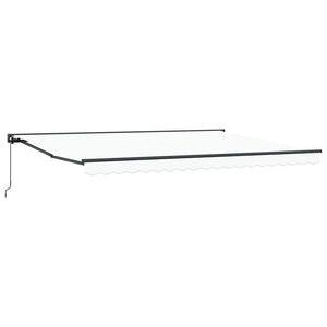 Tenda Retrattile Bianco 450x300 cm Tessuto 3330995