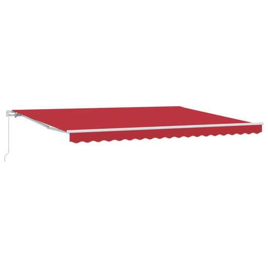 Tenda da Sole Rosso 4,5 × 3 m Poliestere e metallo 3331039