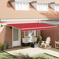 Tenda Retrattile con Rosso 450 ×300 cm Tessuto 3331040