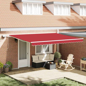 Tenda Retrattile con Rosso 450 ×300 cm Tessuto 3331040