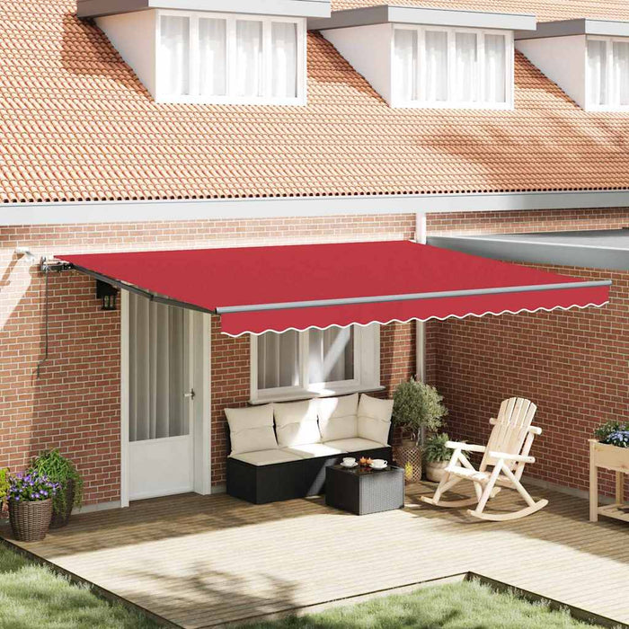 Tenda Retrattile with Rosso 450 × 300 cm Tessuto 3331046
