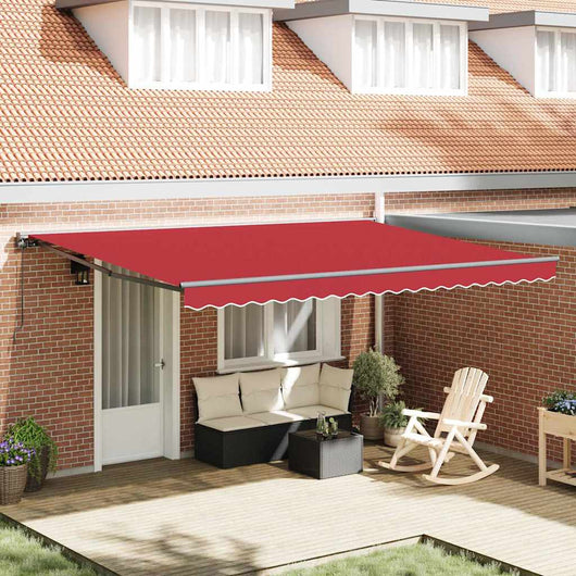 Tenda Retrattile Rosso 450x300 cm Tessuto 3331051