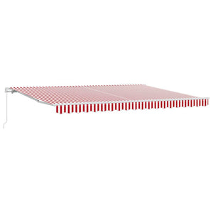 Tenda da Sole Rosso e bianco 4,5 × 3,5 m Poliestere e metallo 3331097