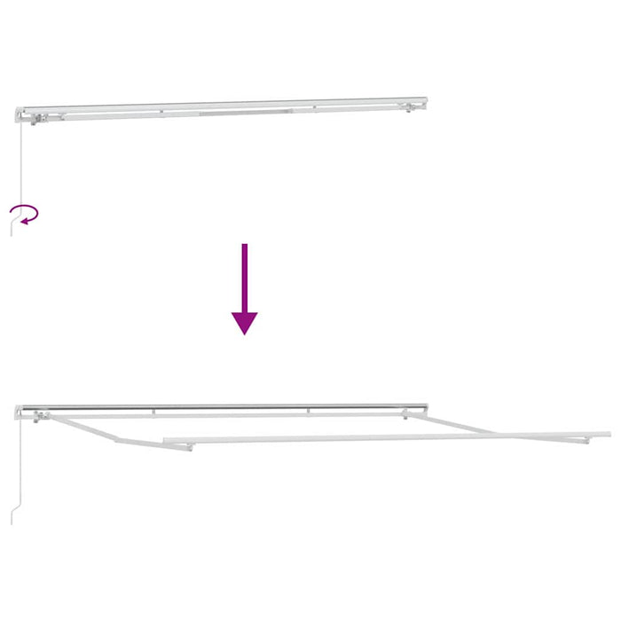 Tenda da Sole Rosso e bianco 4,5 × 3,5 m Poliestere e metallo 3331097