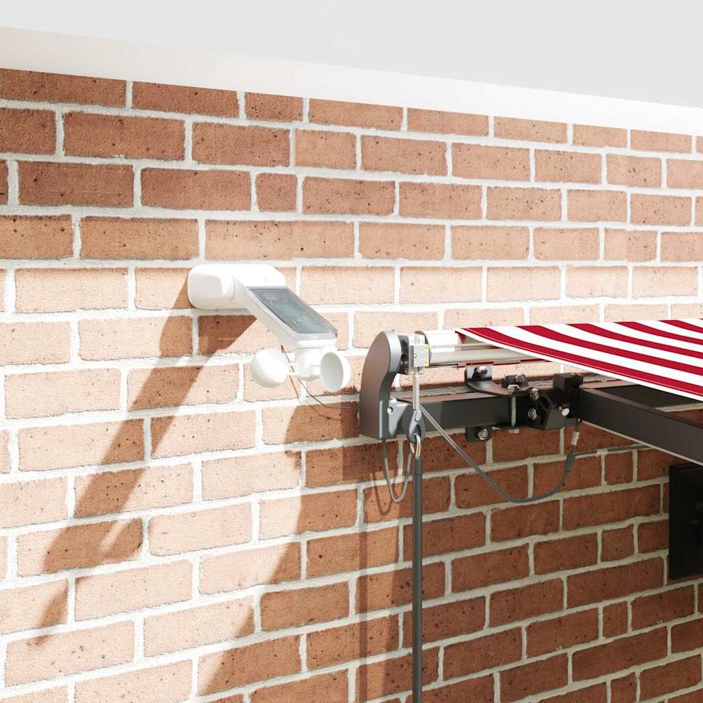 Tenda Retrattile with Rosso e bianco 450 × 350 cm Tessuto 3331104