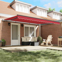 Tenda Retrattile Rossa Rosso 450 × 350 cm Tessuto 3331173