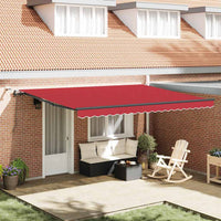 Tenda Retrattile with Rosso 450 × 350 cm Tessuto 3331176