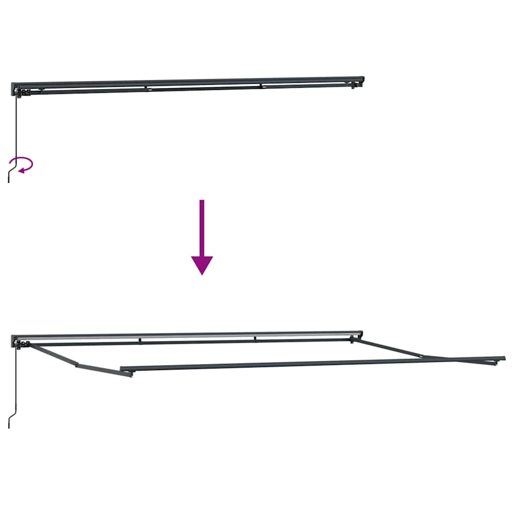 vidaXL Tenda Retrattile Blu e Bianco 500x300 cm Tessuto