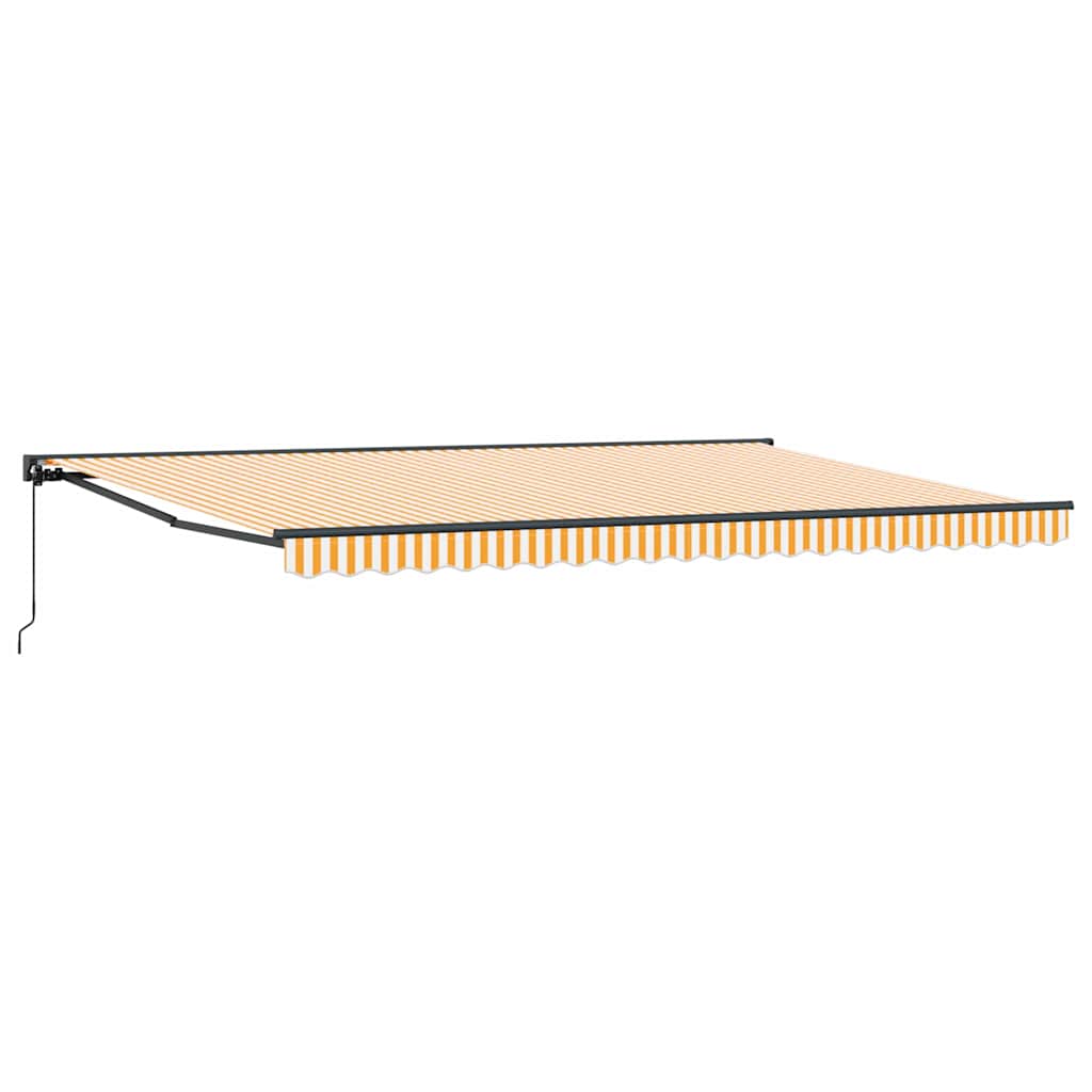 vidaXL Tenda Retrattile Arancione e bianco 500x300 cm Tessuto