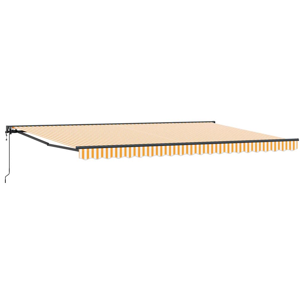 vidaXL Tenda Retrattile Arancione e bianco 500x300 cm Tessuto
