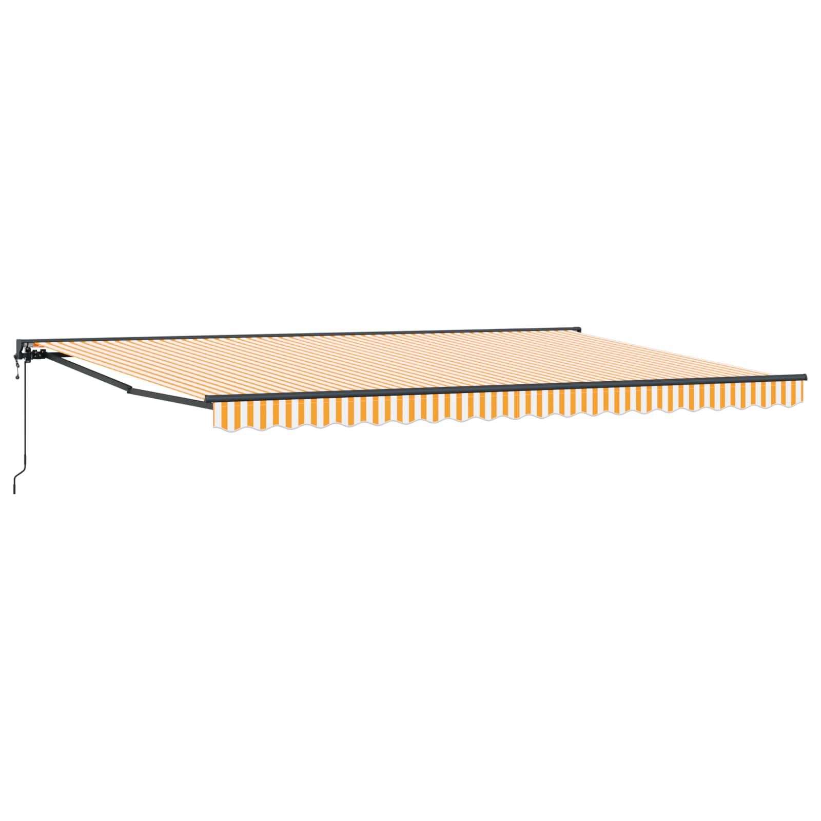 Tenda Retrattile Arancione e bianco 500x300 cm Tessuto 3331210