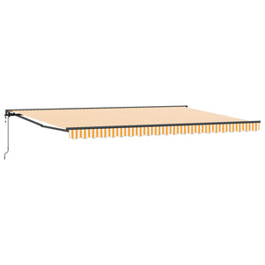 Tenda Retrattile Arancione e bianco 500x300 cm Tessuto 3331210