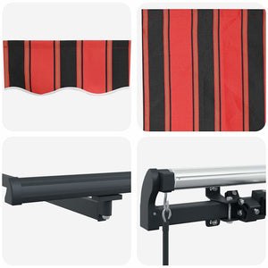 Tenda Retrattile arancione e marrone 500 × 300 cm Tessuto 3331223